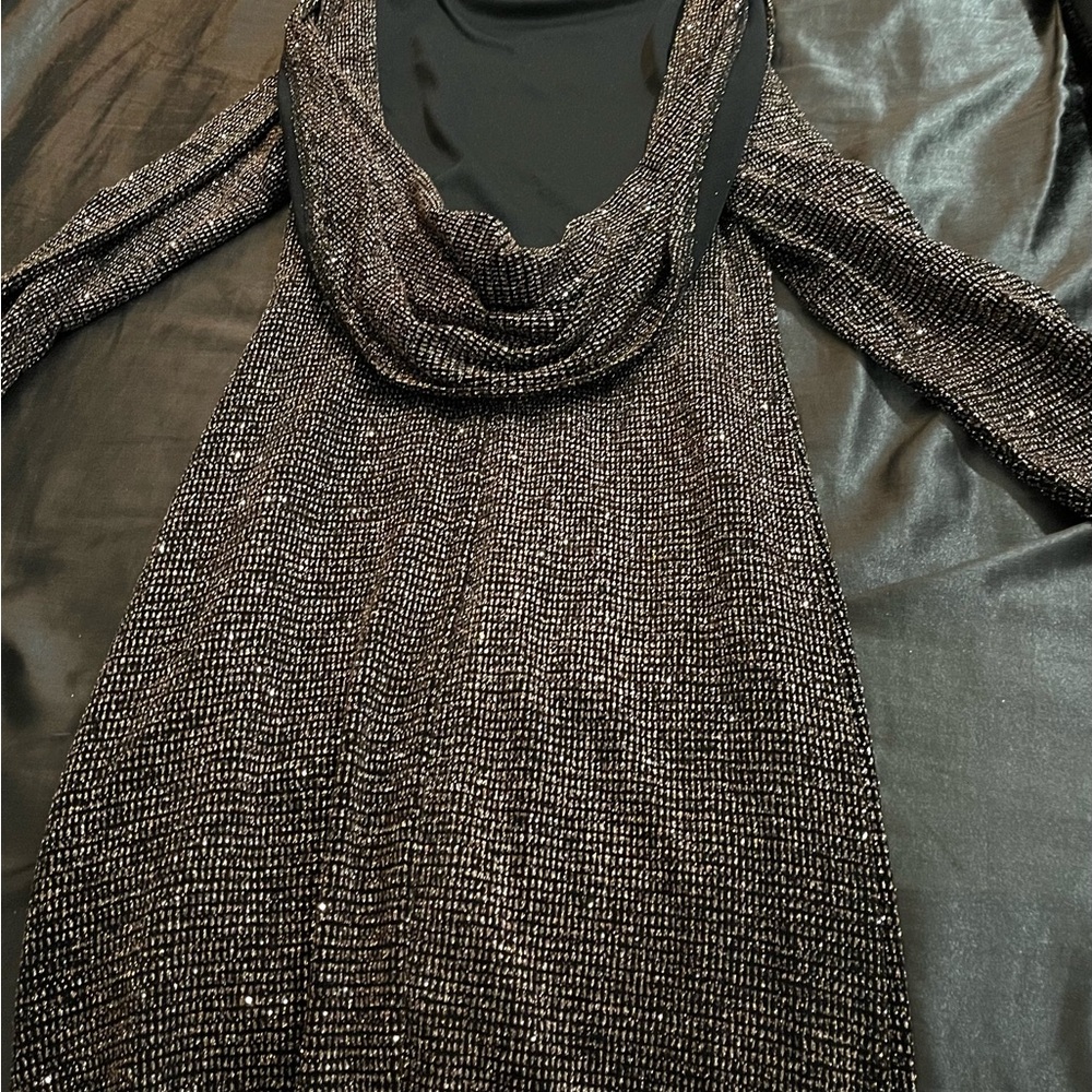 Elegant Black and Silver Women's Dress